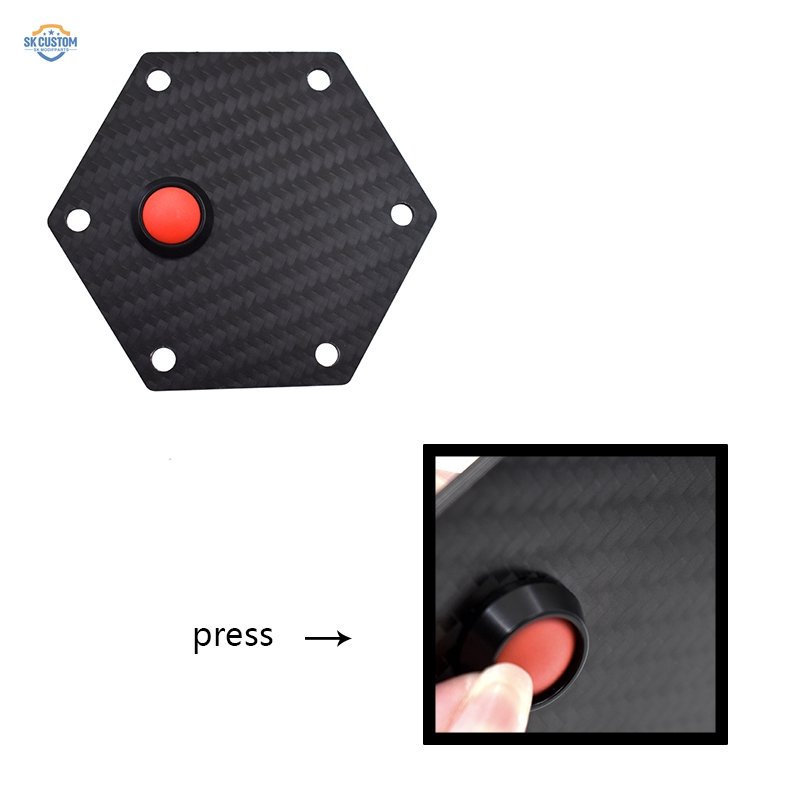 Universal Racing 70mm 75mm Steering Wheel Horn Button 6 Hole Carbon Fiber Horn Button For Steering Wheel