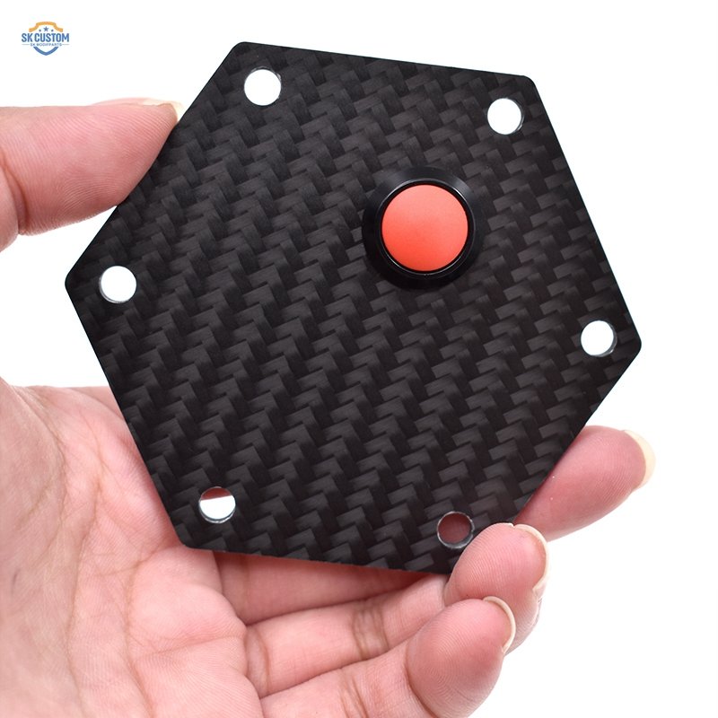 Universal Racing 70mm 75mm Steering Wheel Horn Button 6 Hole Carbon Fiber Horn Button For Steering Wheel