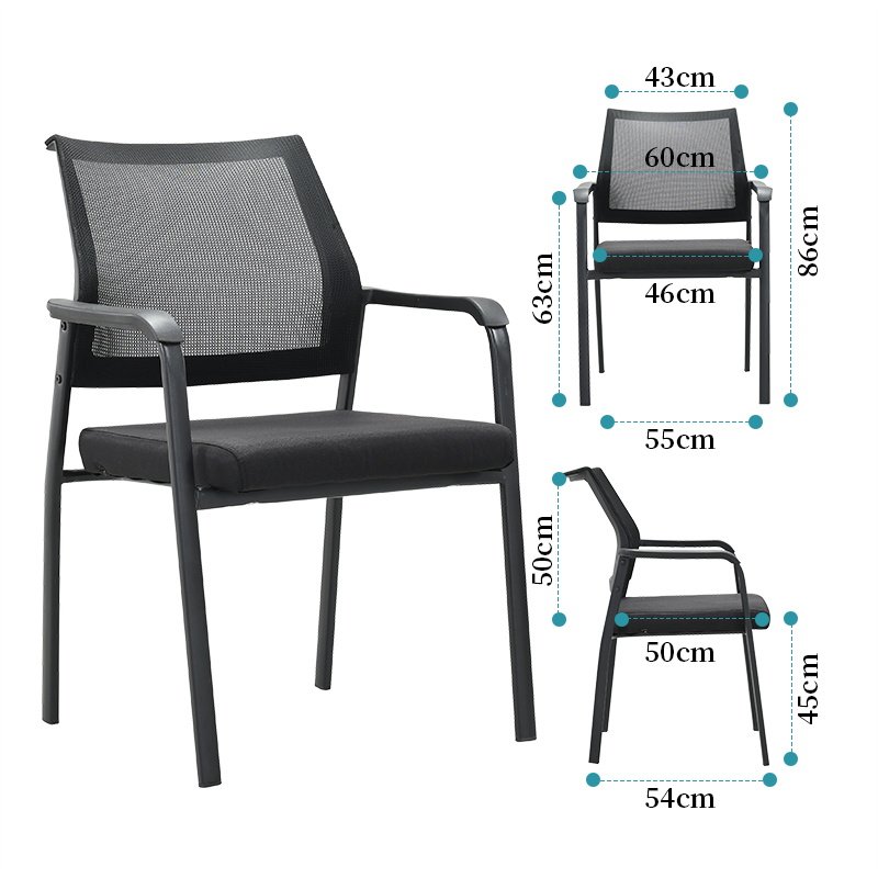 Golden Lion Factory Wholesale Luxury Steel Metal Grey Green Fabric Waiting Room Office Visitor Chair with Arms