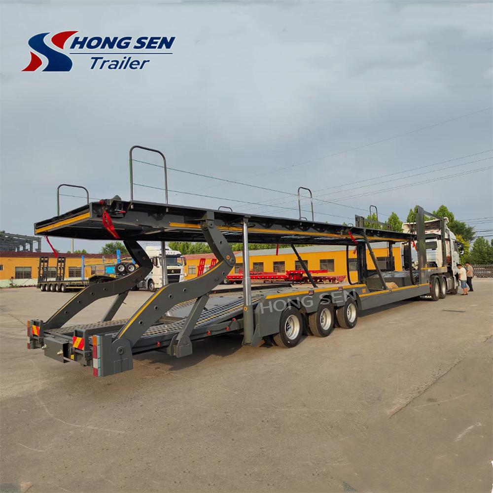 3 Axles Hongsen 17 Merers 6/8/10 Units Steel Semi-Trailer OTTC Certified for Russian Central Asian Markets