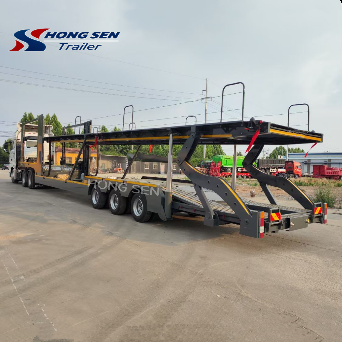 3 Axles Hongsen 17 Merers 6/8/10 Units Steel Semi-Trailer OTTC Certified for Russian Central Asian Markets