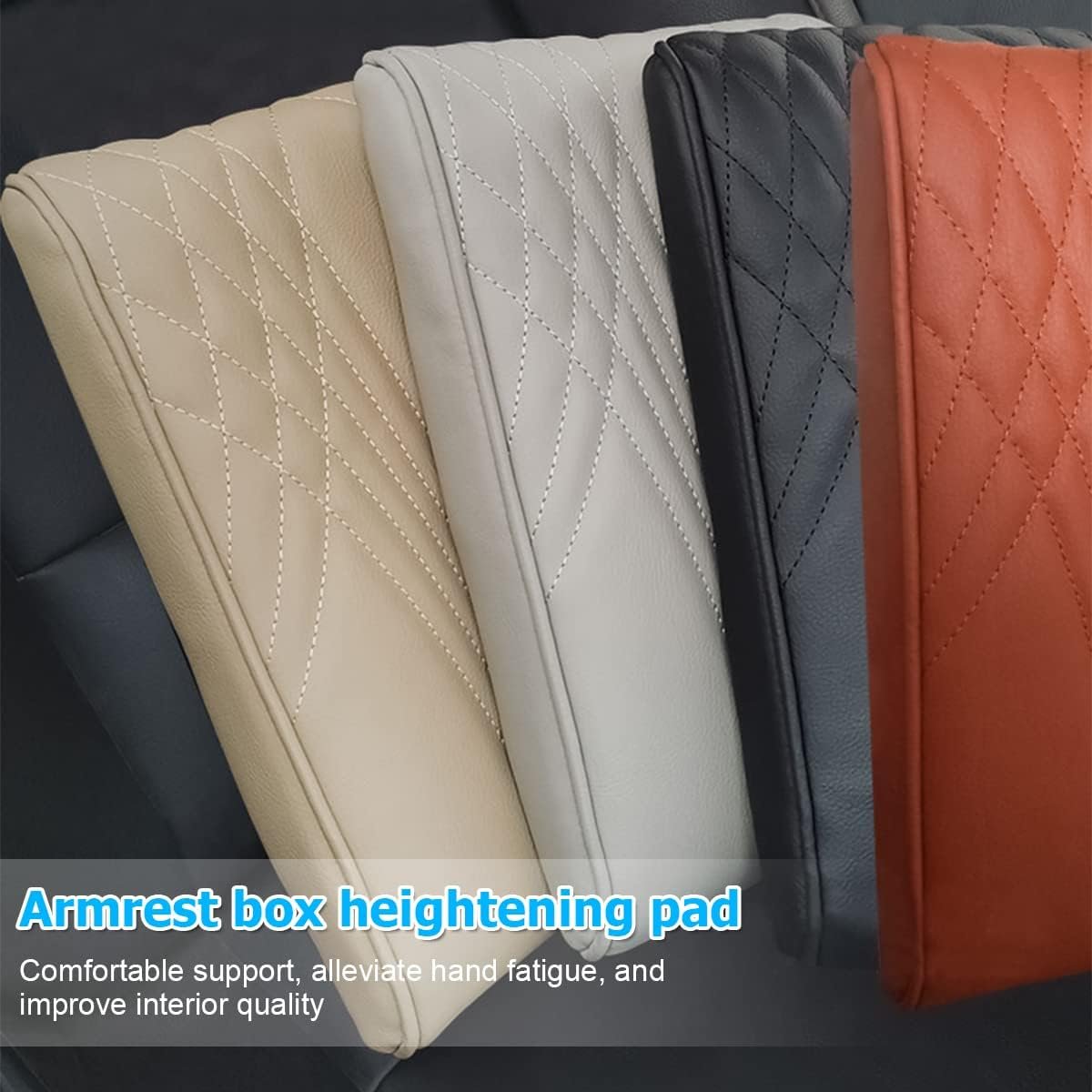 Universal Leather Auto Center Console Cushion Pad Cover Car Armrest Cover Waterproof