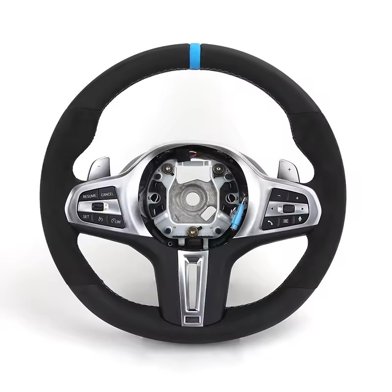 Customized M Sport Alcantara Leather Steering Wheel for BMW G20 G30 G21 G81 G31 G82 G11 G12 G15 G16 F87 F98 F95 X7 G07 M3 M5