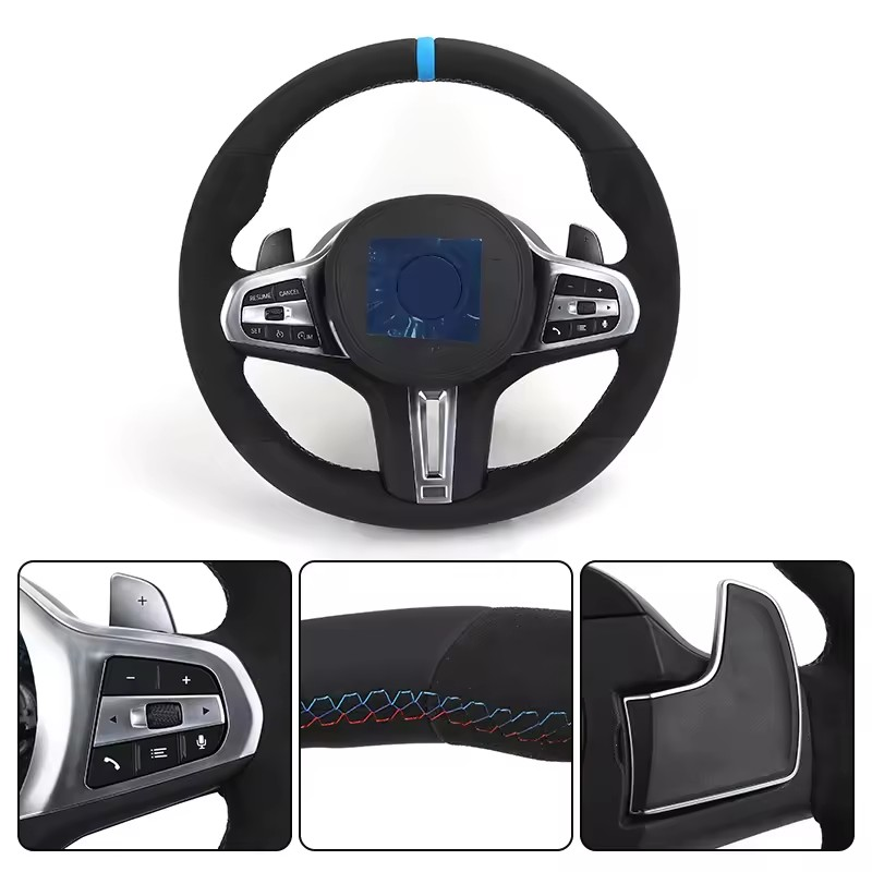 Customized M Sport Alcantara Leather Steering Wheel for BMW G20 G30 G21 G81 G31 G82 G11 G12 G15 G16 F87 F98 F95 X7 G07 M3 M5