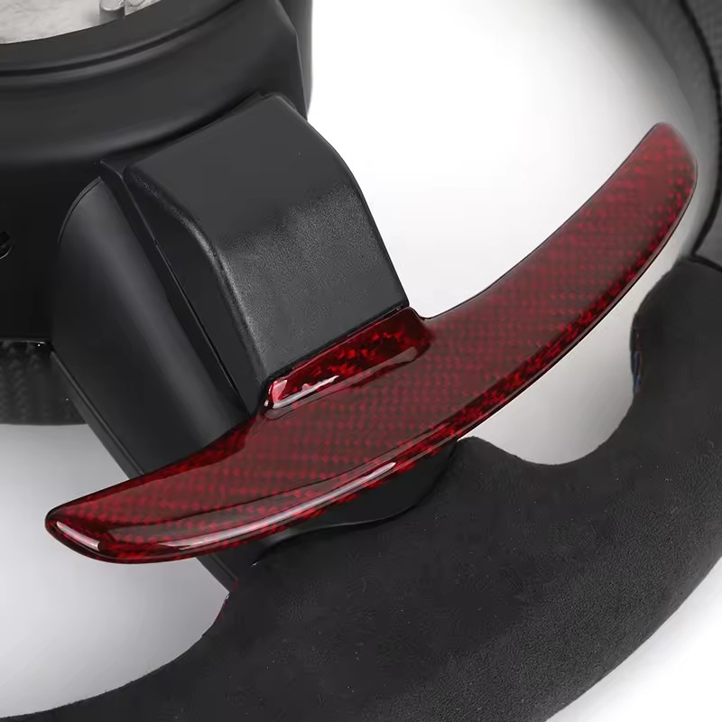 M Sport Carbon Blade Paddle Half Alcantara Leather Steering Wheel for BMW 5 Series F10 M5 F30 E60 E61 F15 F20 M3 F80 F07 E90 F82