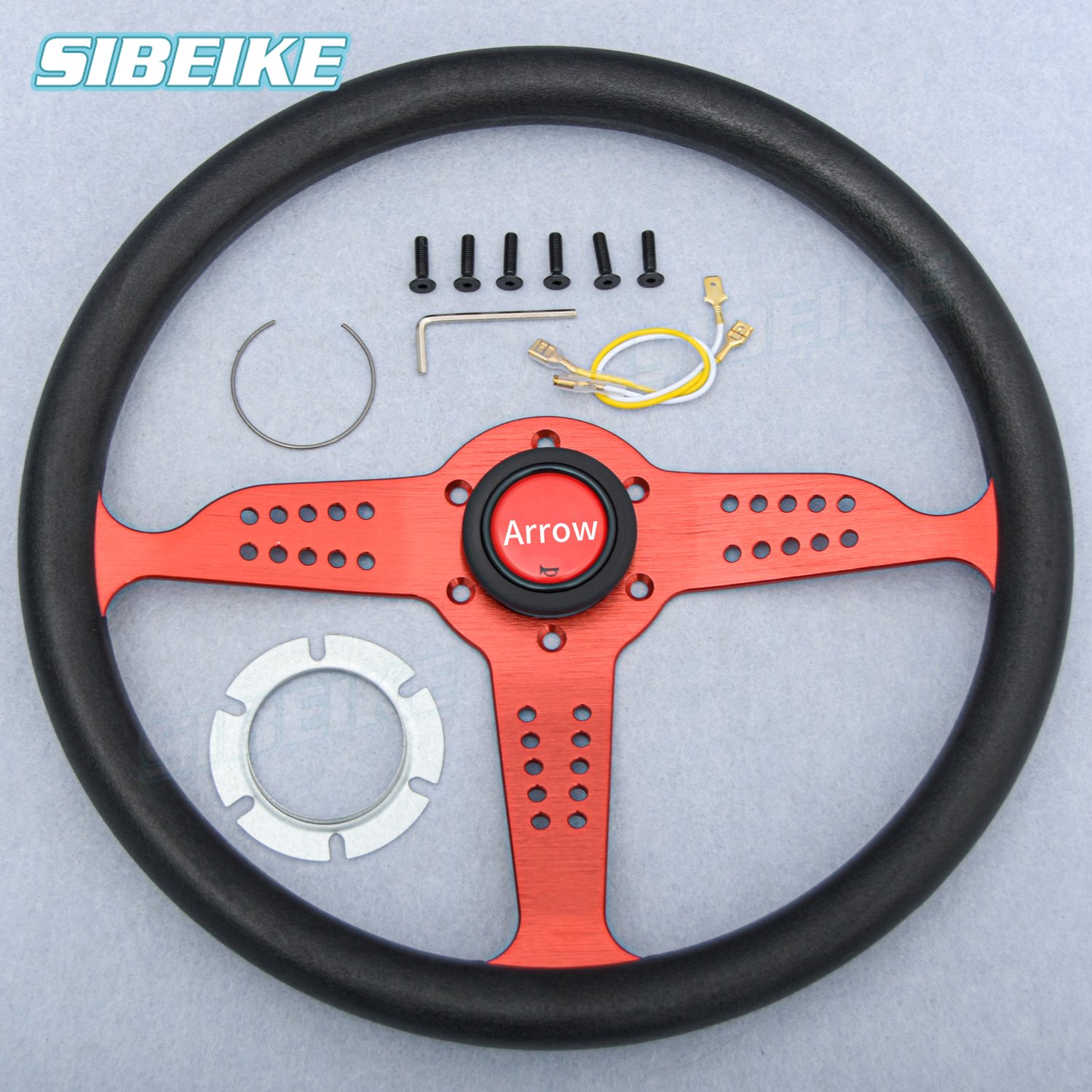 JDM Super Grand Prix PU Steering Wheel 14inch Vintage Sports Car Racing Steering Wheel