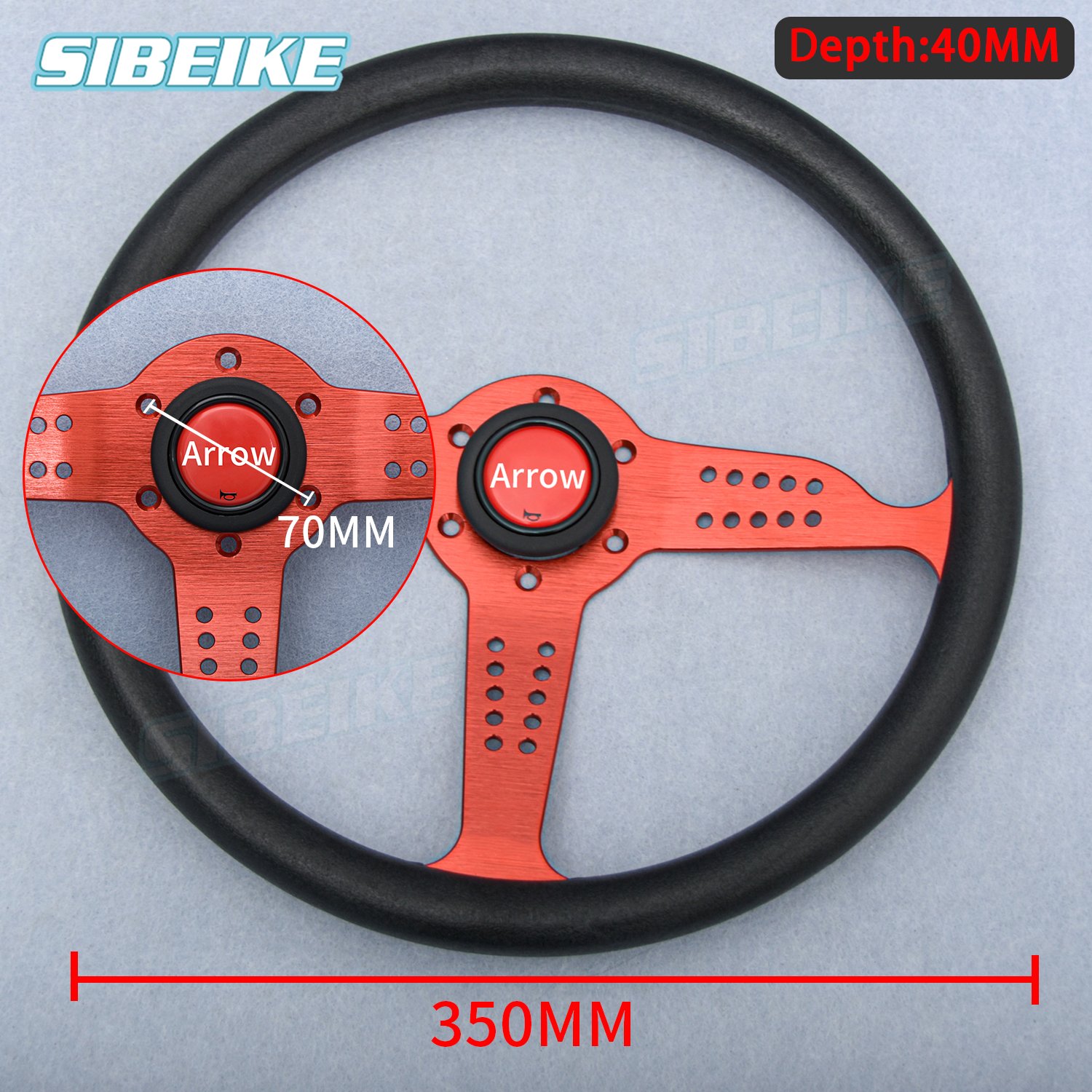 JDM Super Grand Prix PU Steering Wheel 14inch Vintage Sports Car Racing Steering Wheel