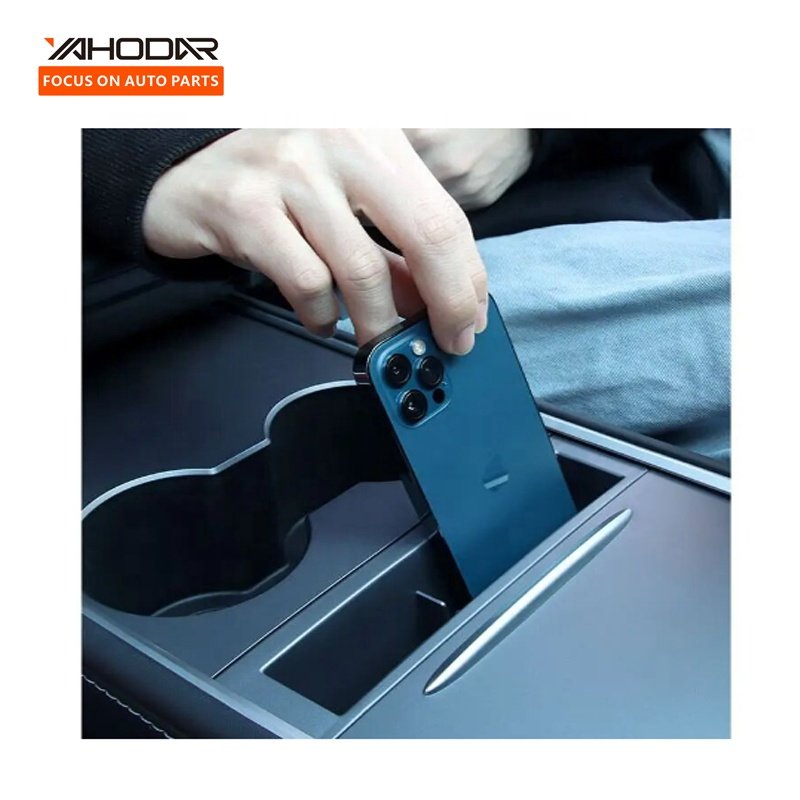 New Model Y Accessories Center Console Armrest Storage Box for Model Y Model 3 Card Key Phone Charging Cable Organizer Box