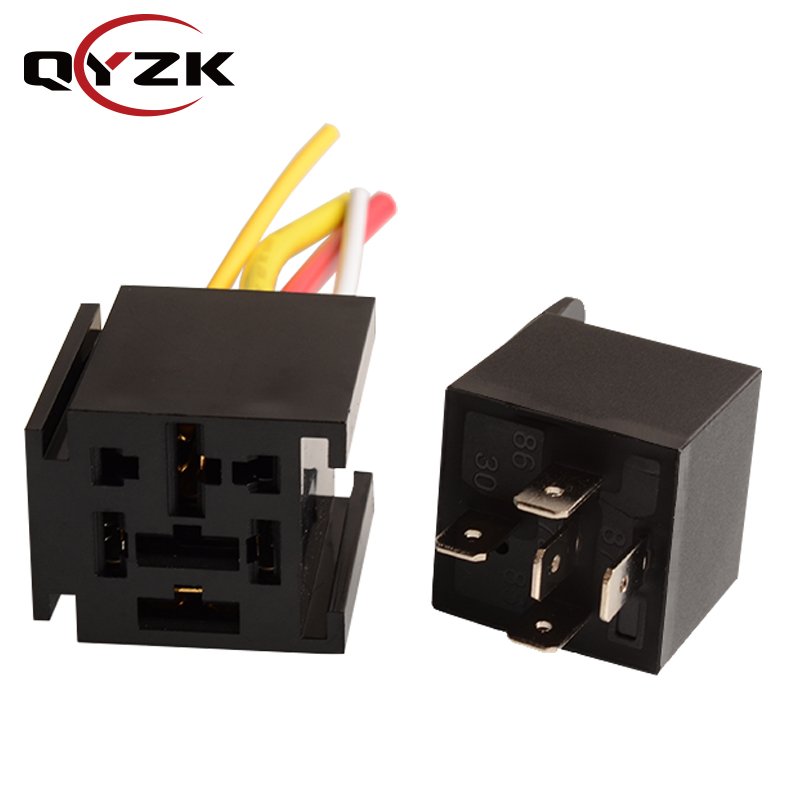 Auto Starter Relay 12V DC 40A 5-pin With Harness Socket Holder for Truck Marine Boats Auto Fan Cars Automotive Relay