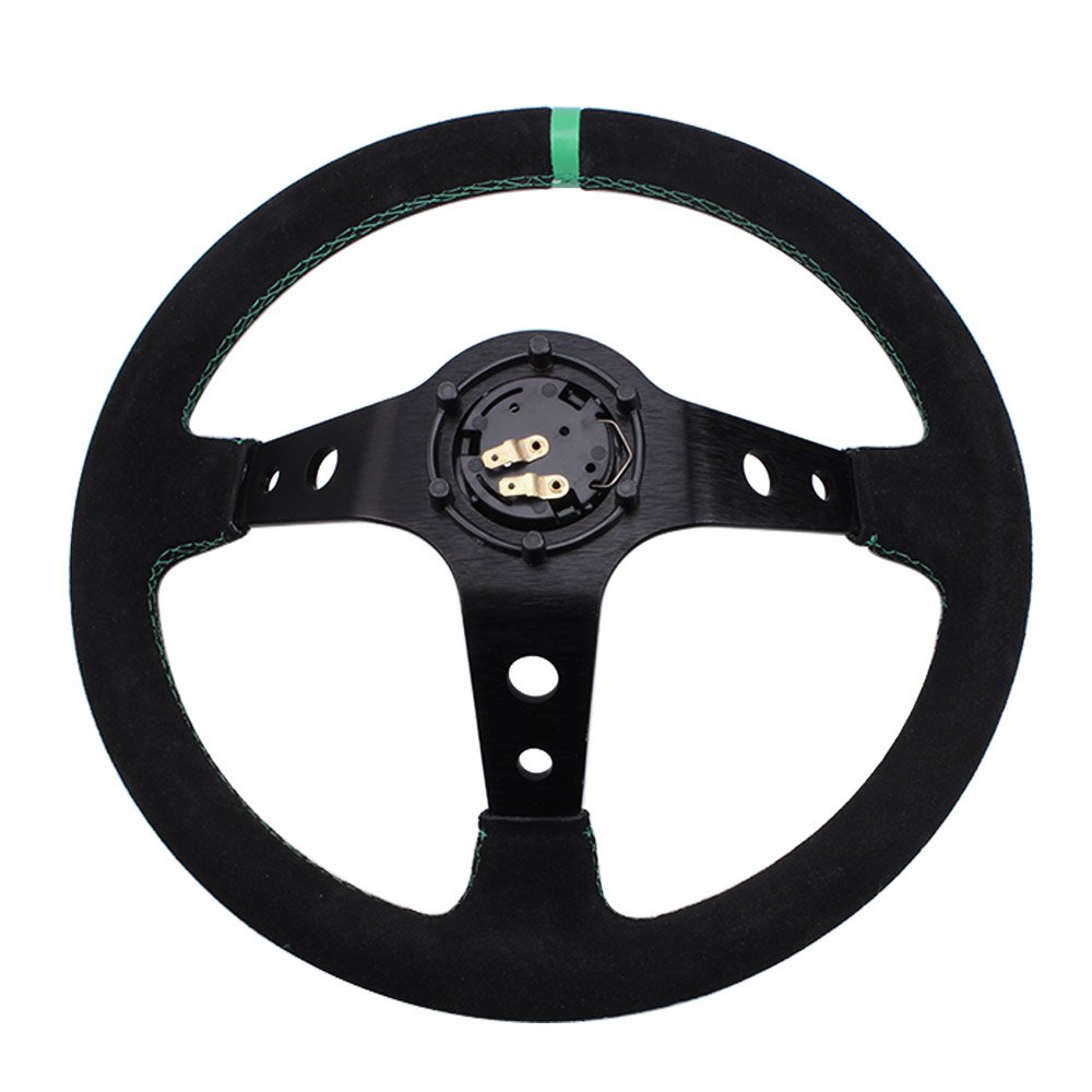 14inch Universal Car Deep Dish Suede Car Steering Wheel Sport Racing Steering Wheels
