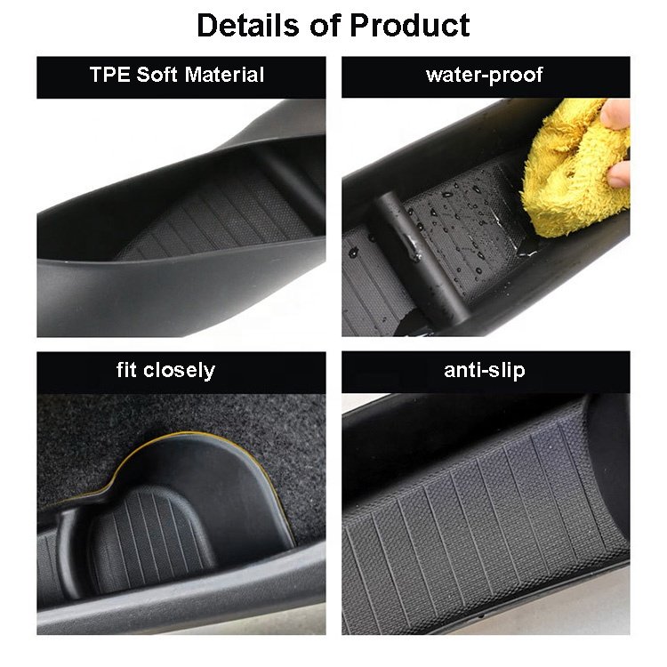 Creease Armrest Storage Box Door Storage Box Interior Accessories Parts for Tesla Model Y 2021-2023