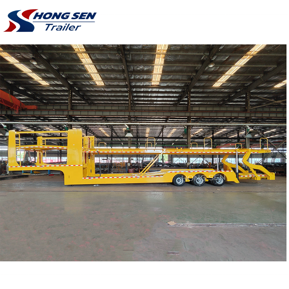 Double-Deck 2-Axle Car Transporter Semi-Trailer with Hydraulic Lift Truck Trailers for Transportable Container