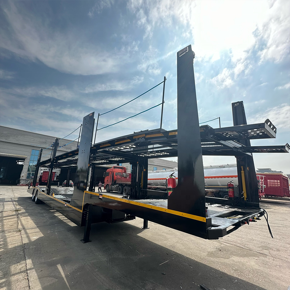 Double-Deck 2-Axle Car Transporter Semi-Trailer with Hydraulic Lift Truck Trailers for Transportable Container