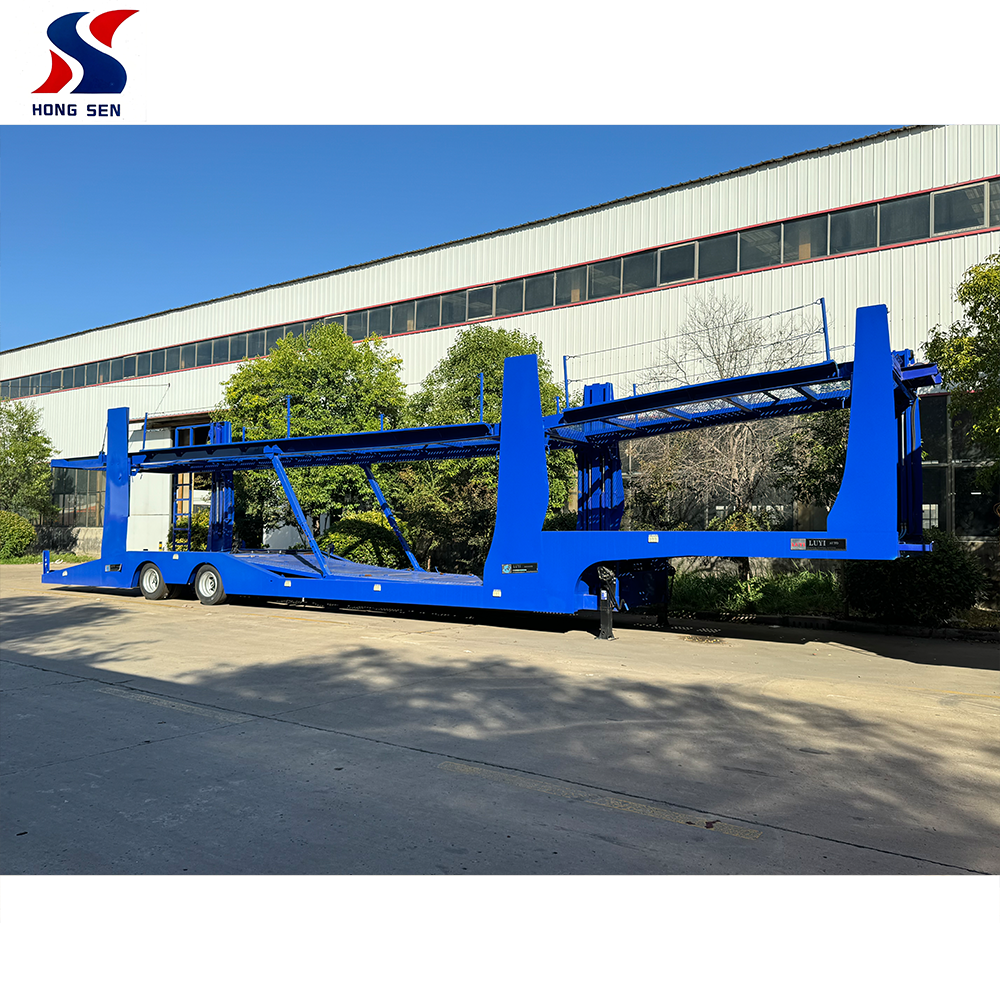 Double-Deck 2-Axle Car Transporter Semi-Trailer with Hydraulic Lift Truck Trailers for Transportable Container