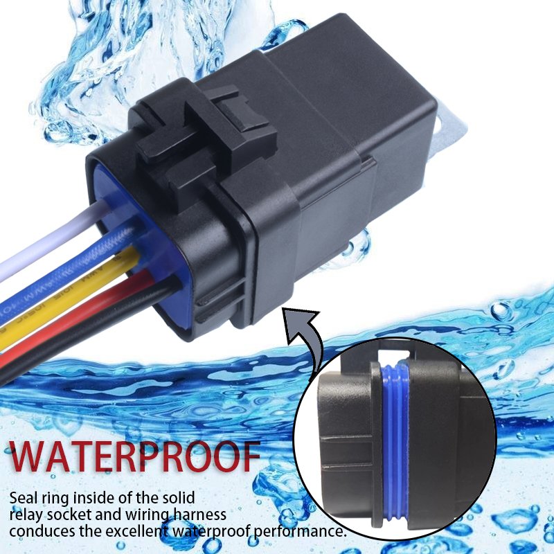 QYZK Spdt Heavy Duty 40 Amp 4 Pin 5 Pin 24 V 12V 40A Dc Waterproof Car Automotive Auto Relay