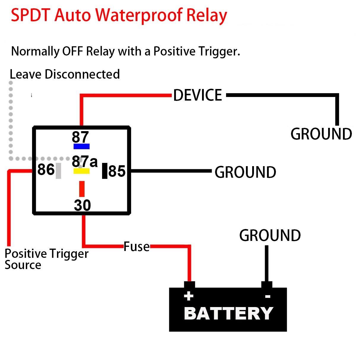 QYZK Spdt Heavy Duty 40 Amp 4 Pin 5 Pin 24 V 12V 40A Dc Waterproof Car Automotive Auto Relay