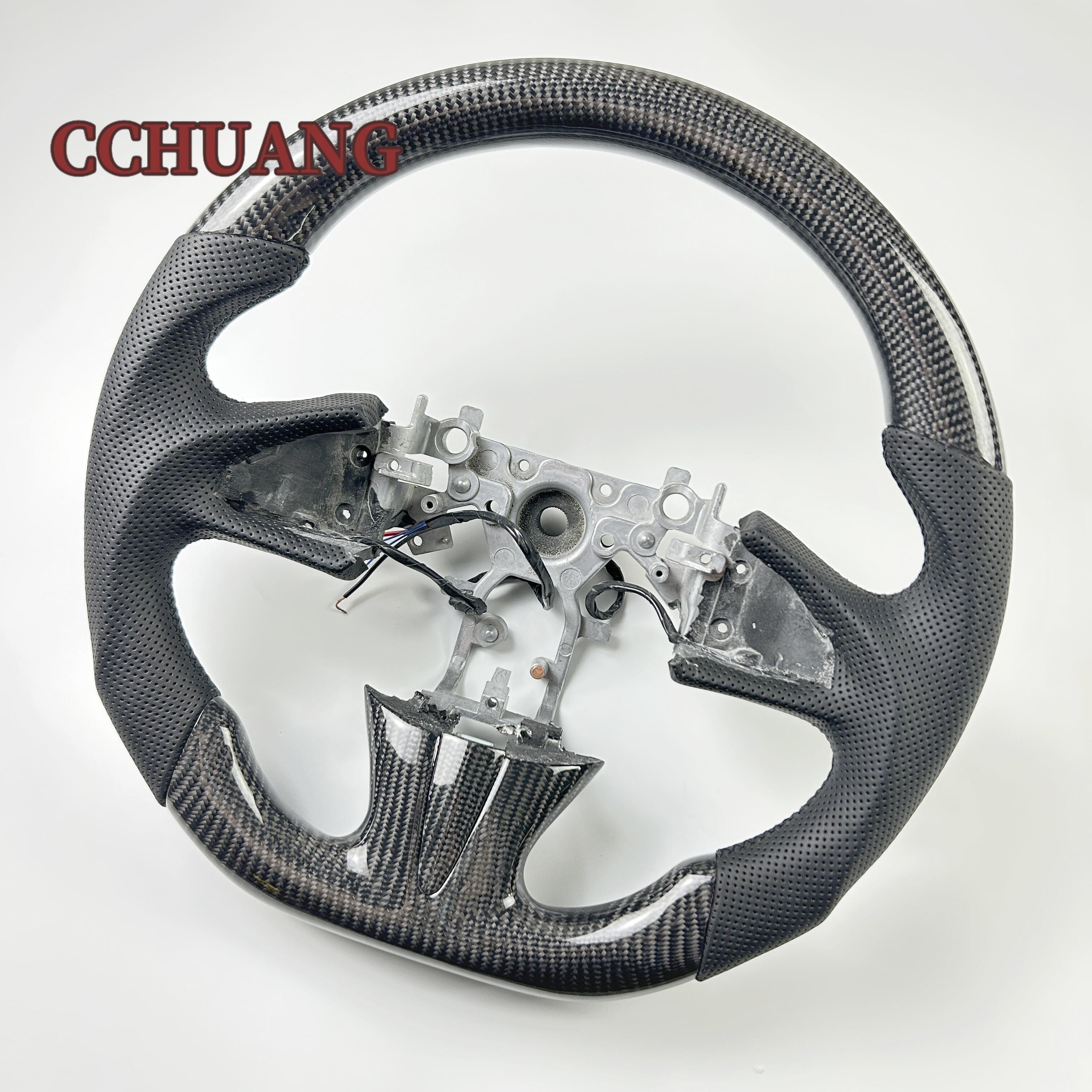 Custom perforated leather carbon fiber steering wheel for Infiniti Q50 QX50 Q60 Q55 2012-2022 automotive steering wheel
