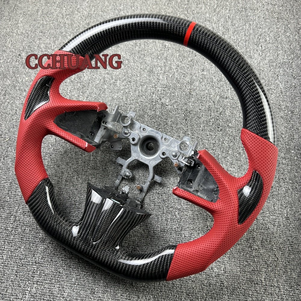 Custom perforated leather carbon fiber steering wheel for Infiniti Q50 QX50 Q60 Q55 2012-2022 automotive steering wheel