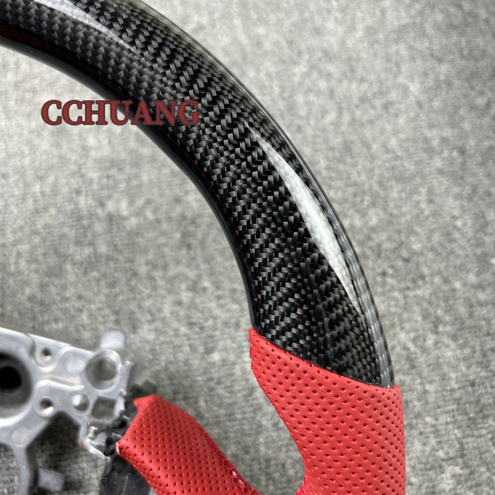 Custom perforated leather carbon fiber steering wheel for Infiniti Q50 QX50 Q60 Q55 2012-2022 automotive steering wheel