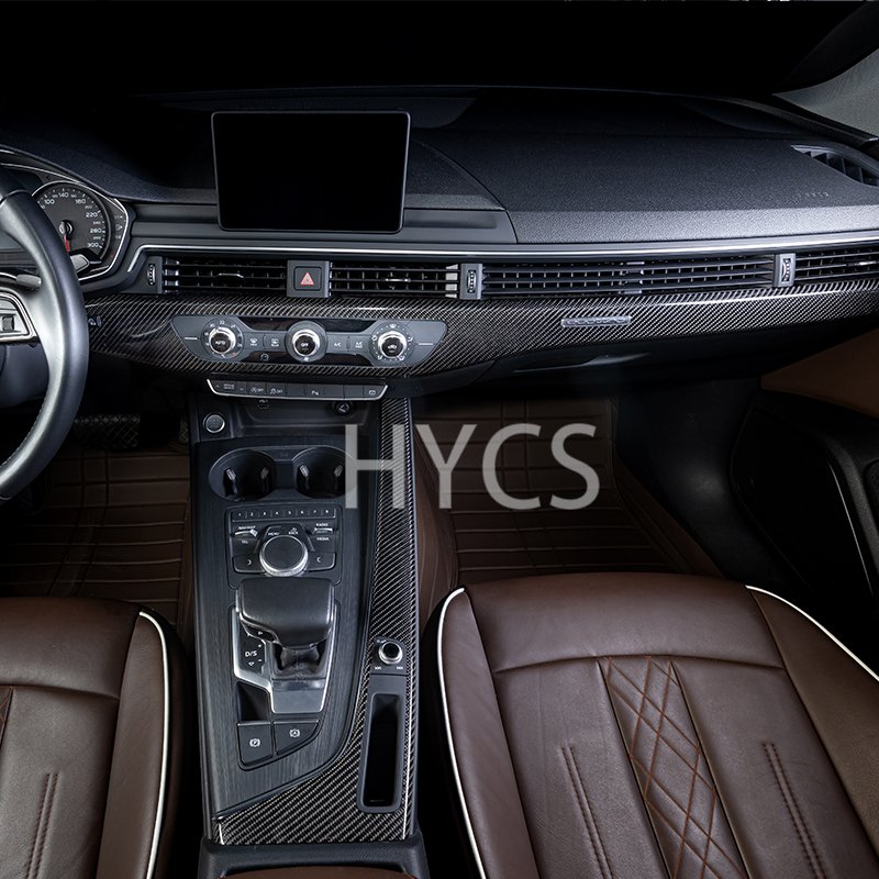 Customized Real Carbon Fiber Car Interior Accessories Center Console Armrest Box for Audi A4 A5