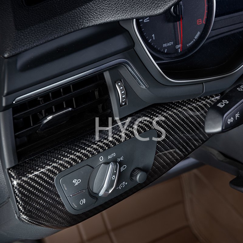 Customized Real Carbon Fiber Car Interior Accessories Center Console Armrest Box for Audi A4 A5