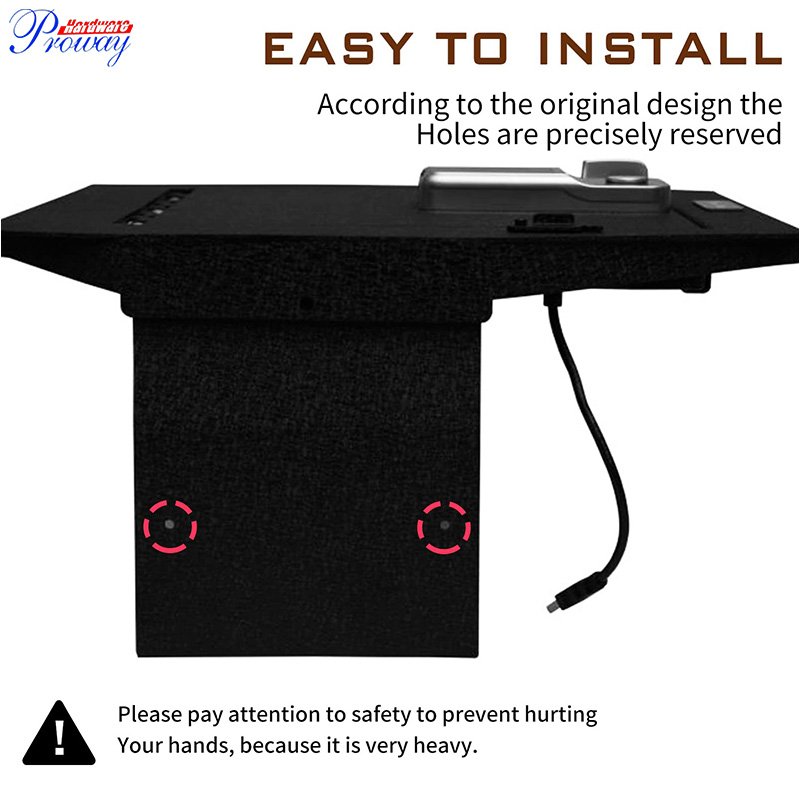 Electronic Lock Center Console Safe Car Armrest Box Compatible Center Console Safe for Ford F150 2015-2020,2017-2022 Super Duty