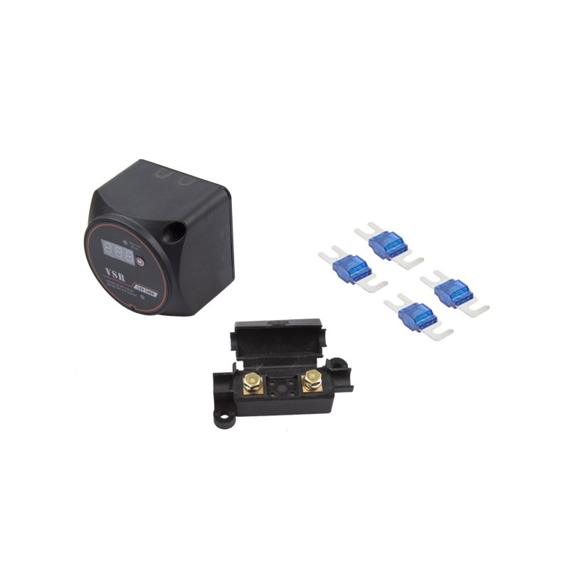Dual Battery Isolator 12V 140 Amp with Voltage Display Smart Battery Isolator Auto & Manual Sensitive Relay (VSR)