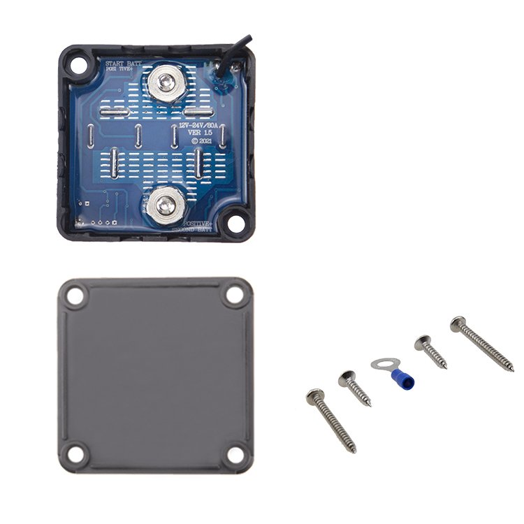 Dual Battery Isolator 12V 140 Amp with Voltage Display Smart Battery Isolator Auto & Manual Sensitive Relay (VSR)