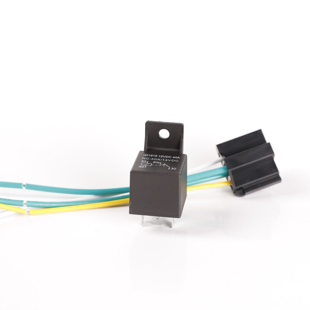Factory Price Vehicle 12V 24V 4pin 5pin Universal 30a 40A Auto Relay with Wire Harness Socket