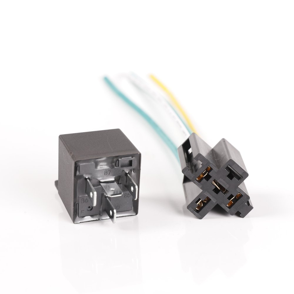 Factory Price Vehicle 12V 24V 4pin 5pin Universal 30a 40A Auto Relay with Wire Harness Socket