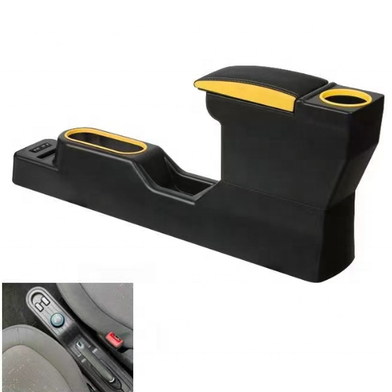 World Popular Electric Car Multi Colors Layers Slide USB New Design Pu Leather EV Car Armrest Console Box for Mini EV Car