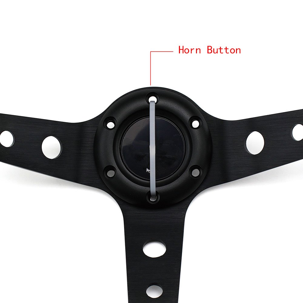 350mm white stitching car steering wheel 14 inch deep dish suede steering wheel with black spoke