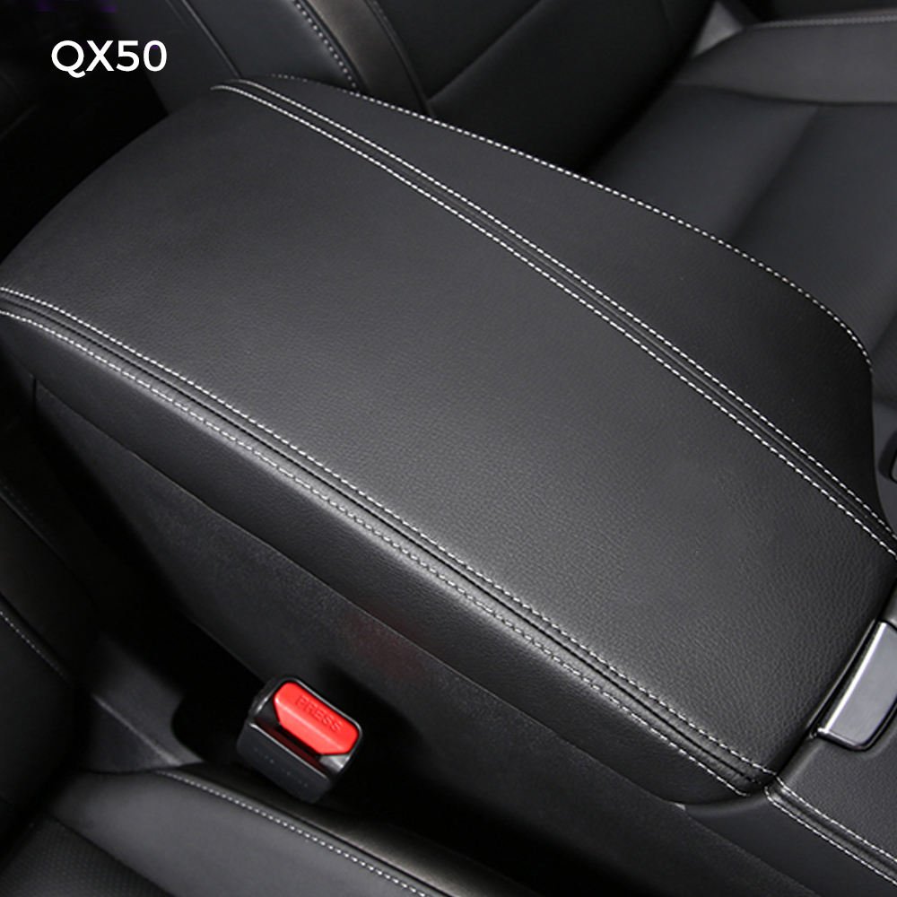 Center Console Armrest Box Cover Interior Decoration of Car Center Console Car Center Armrest Box Cover for Infiniti QX50 Qx60