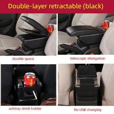 Factory Direct Sales Car Seat Armrest 7USB Charging Interface Water Cup Holder Central Console Box Car Interior Parts