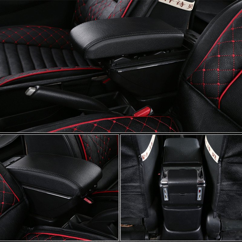 Factory Direct Sales Car Seat Armrest 7USB Charging Interface Water Cup Holder Central Console Box Car Interior Parts