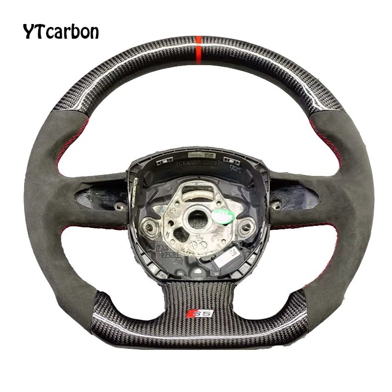 YTcarbon Car Accessories Carbon Fiber Interior Steering Wheel Customized For Audi S5 A5 RS5 Real Carbon Fiber Steering Wheel