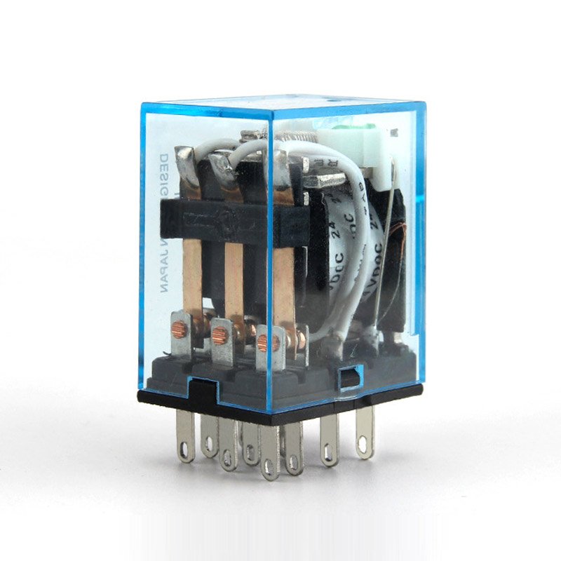 LY4NJ 220V AC Power Relay HH64P LY4N-J Miniature Relay 4PDT 4NO 4NC 24VDC with Socket Base