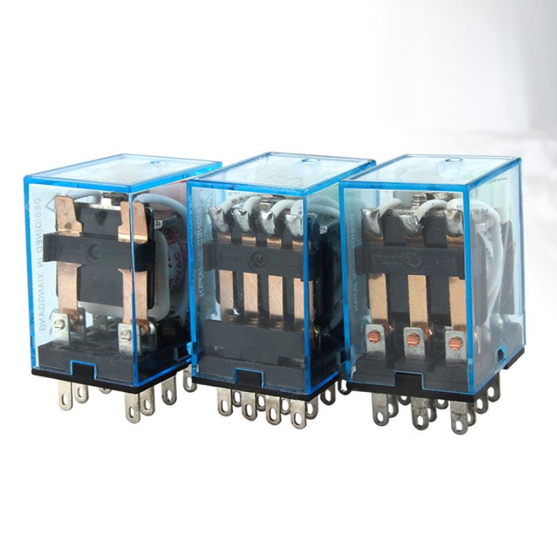 LY4NJ 220V AC Power Relay HH64P LY4N-J Miniature Relay 4PDT 4NO 4NC 24VDC with Socket Base
