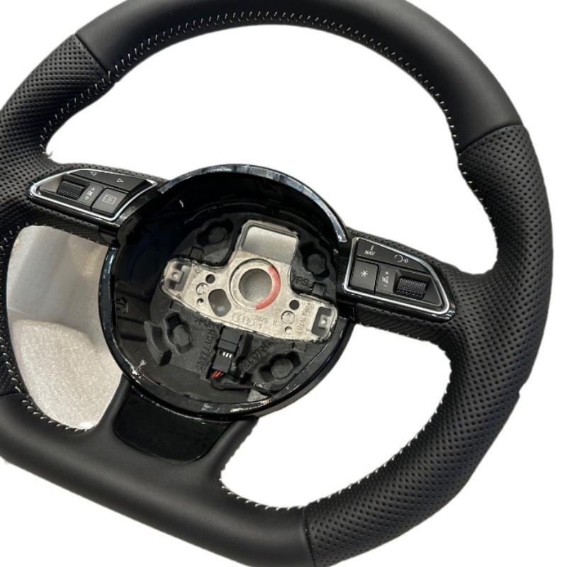 Custom carbon fiber leather steering wheel Car interior accessories Flat steering wheel