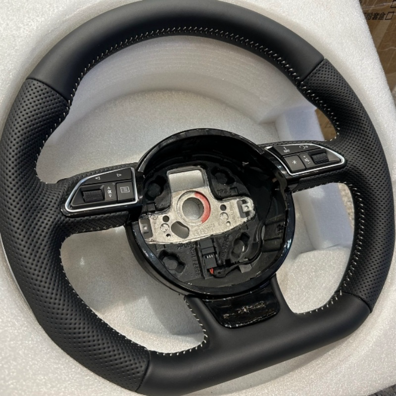 Custom carbon fiber leather steering wheel Car interior accessories Flat steering wheel