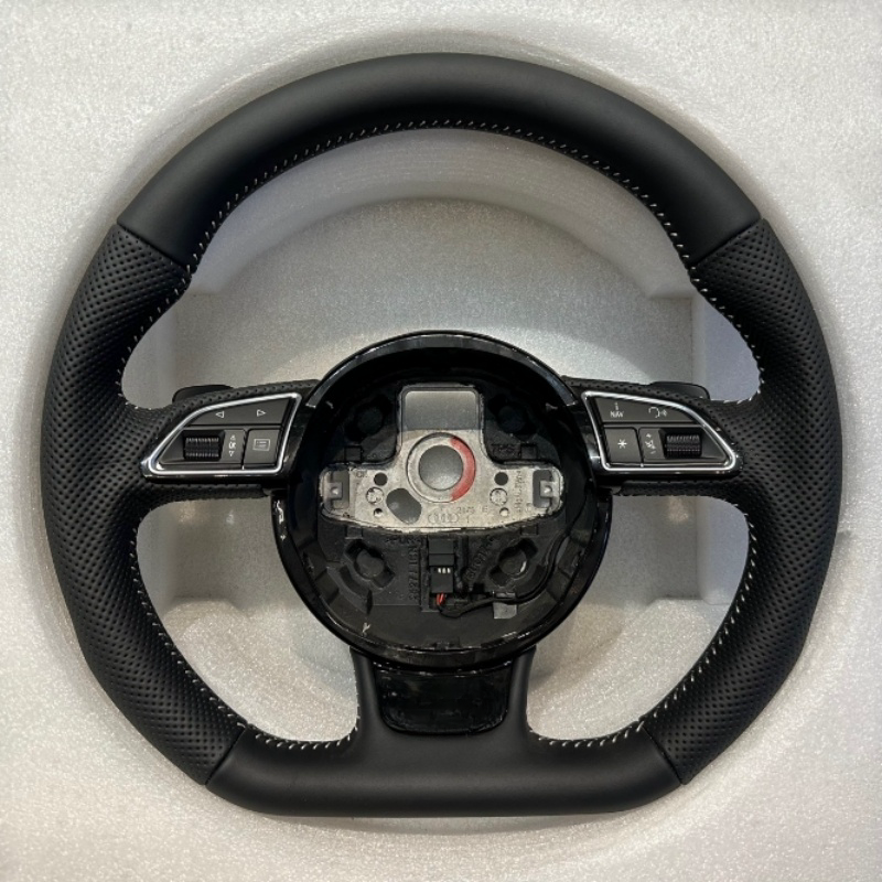 Custom carbon fiber leather steering wheel Car interior accessories Flat steering wheel