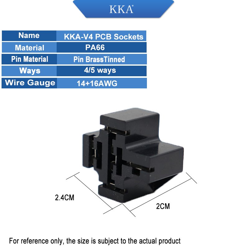 PCB Socket 4/5 Pin for General Purpose 40A/30A Automotive Relay Car Relay Auto Relay