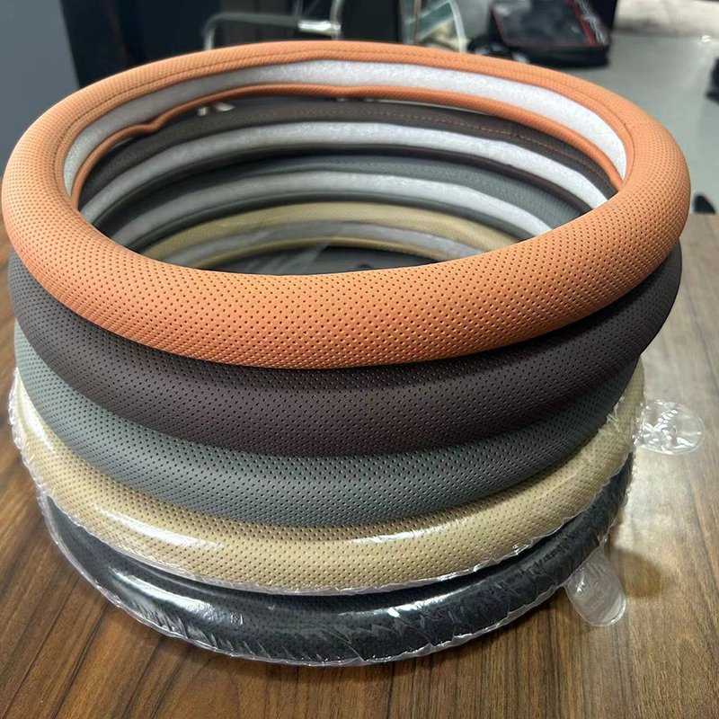 2024 wholesale reasonable price 15inch universal leather bmw car steering wheel cover for protection