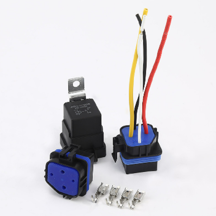 ZYLW Waterproof Integrated Car Relay With Wire Socket 40A 60A 80A 12V 4 Feet 5 Feet Car Modified Products