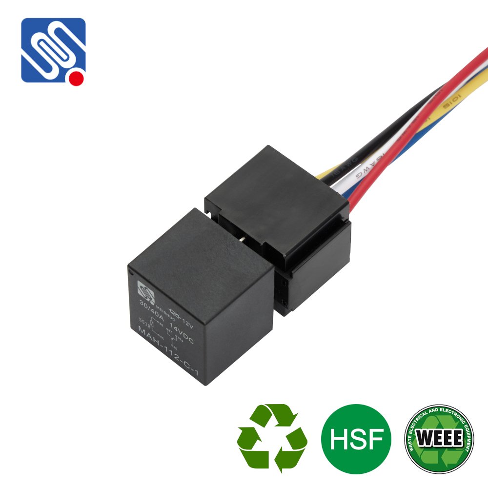 Meishuo MAH 40a 12v Universal Automotive Relay 4pin 5pin 40A/60A Protective Mini Power Auto Relays