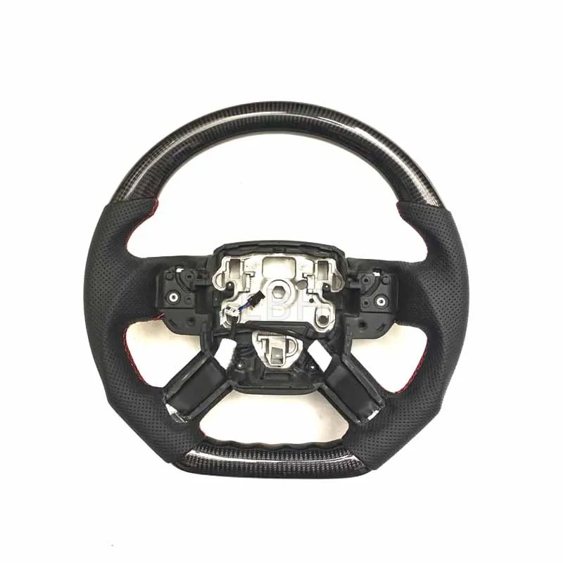Car Carbon Fiber Steering Wheel Assembly Fit for Land Rover Defender SVR Range Rover Sport Range Rover Vogue Perforated Leather
