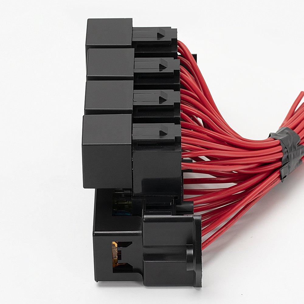15 Way Fuse Relay Box Waterproof ATC/ATO Fuse Holder 5 Pin Relay Socket Automotive Fuse and Relay Box with Wire for Auto Car