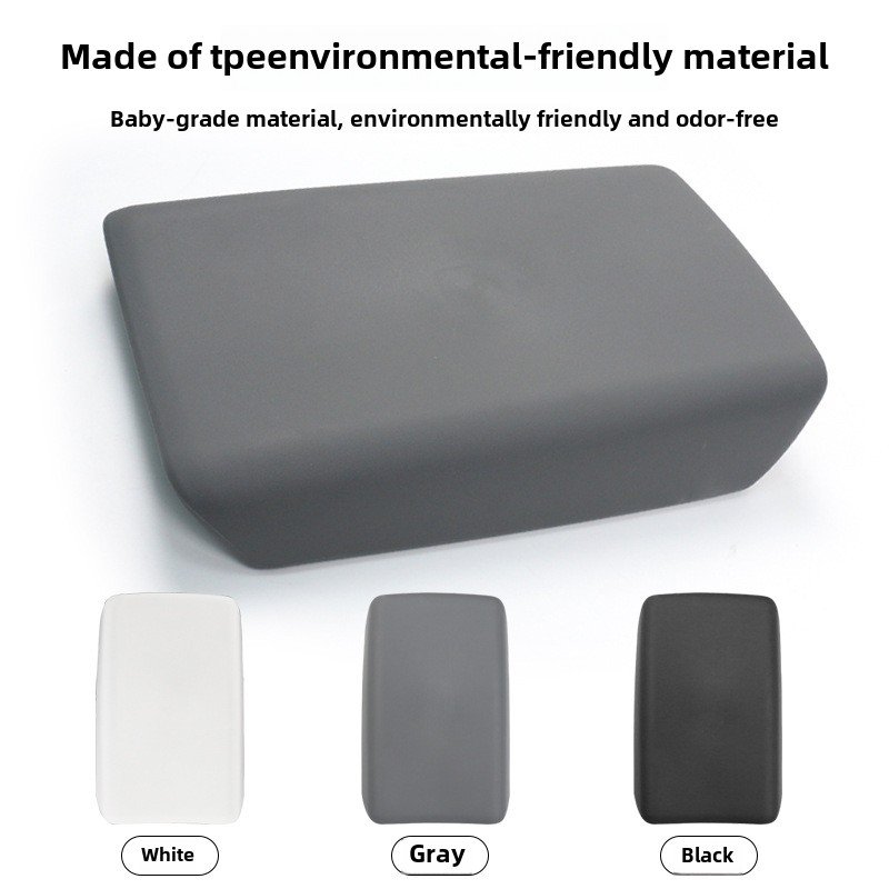 Suitable for Tesla Model 3/Y armrest box cover protective cover TPE automobile decoration stick Tesla modification accessories