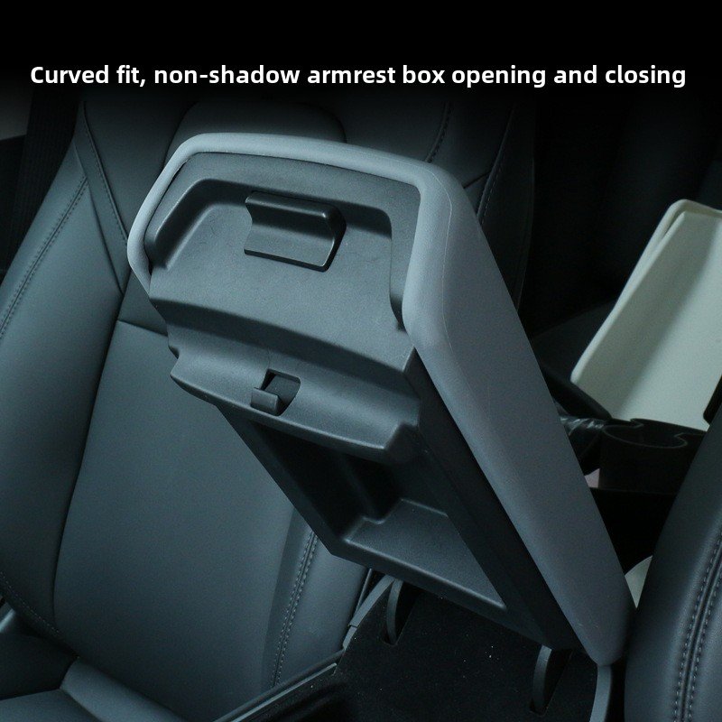 Suitable for Tesla Model 3/Y armrest box cover protective cover TPE automobile decoration stick Tesla modification accessories