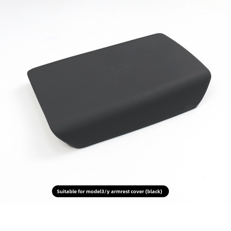 Suitable for Tesla Model 3/Y armrest box cover protective cover TPE automobile decoration stick Tesla modification accessories